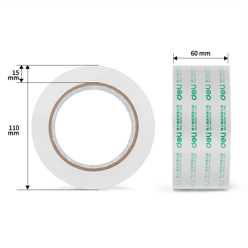 Deli 30325 bandă de ambalaj transparentă, lățime 60 mm, lungime 91,4 m