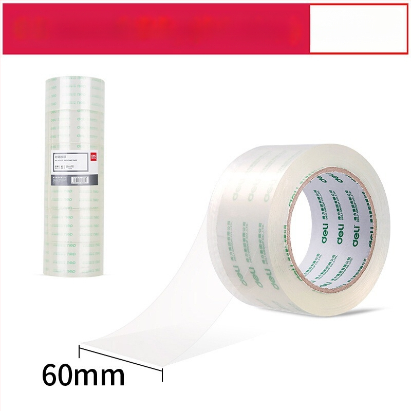 Deli 30325 bandă de ambalaj transparentă, lățime 60 mm, lungime 91,4 m