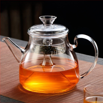 Ceainic din sticlă borosilicată pentru ceai de plante, capacitate mare, transparent, pentru încălzire pe plită ceramică electrică