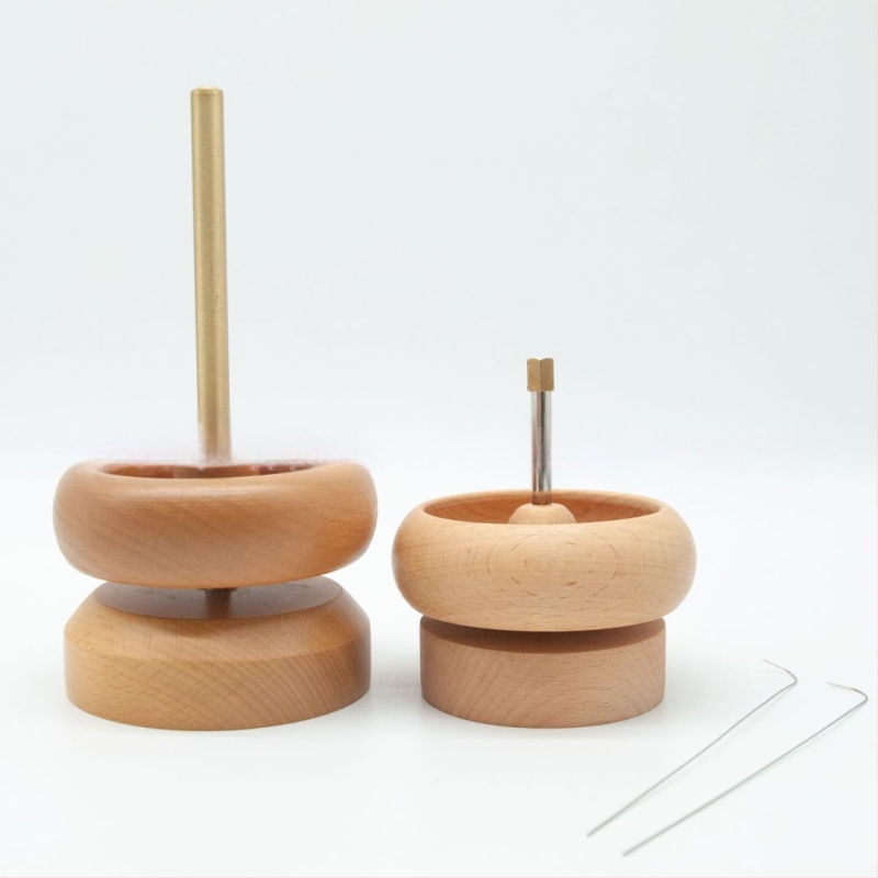 Unealtă DIY pentru așezarea mărgelelor – 10 cm, din lemn masiv, manual