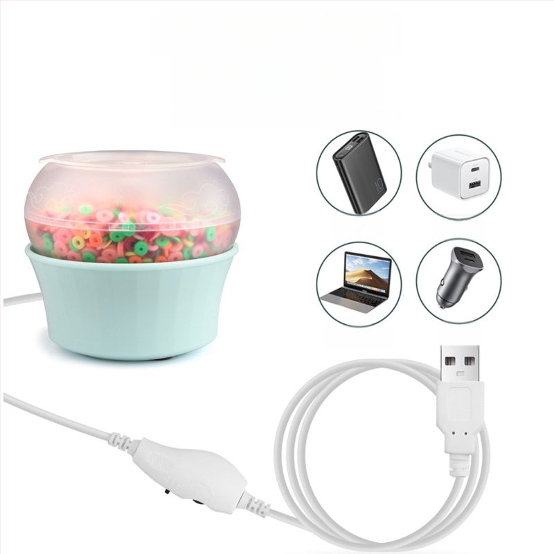 Mașină USB de mărgele pentru DIY, rotație înainte/înapoi și viteză reglabilă