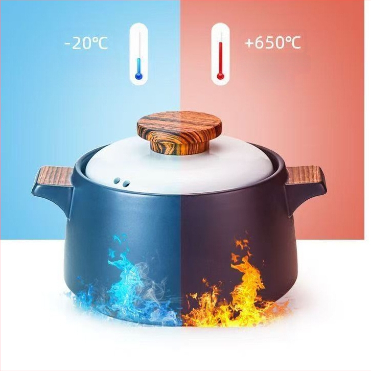 Oală ceramică de lut pentru aragaz cu gaz, rezistentă la temperaturi înalte, pentru supe și tocănițe, stil chinezesc