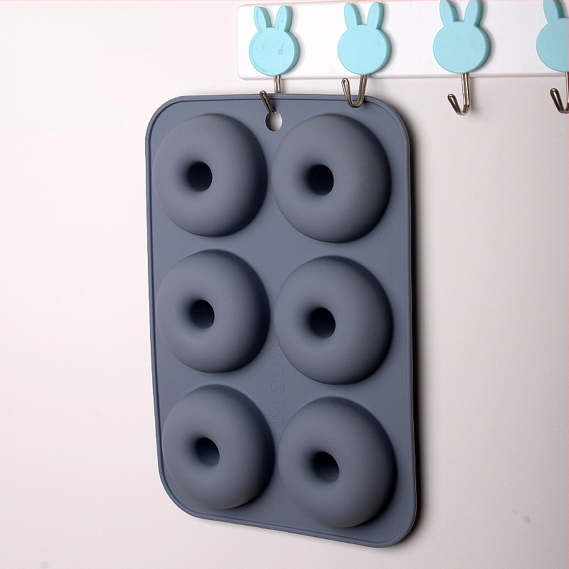Szilikon fánkforma, 6 üreges, DIY sütéshez, hőálló