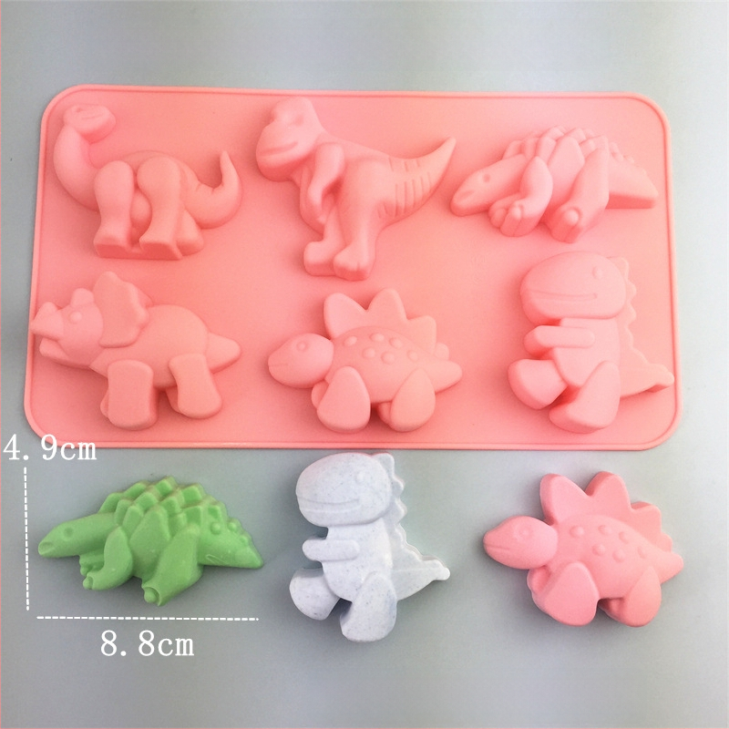 Szilikon dinó alakú forma – DIY gumicukorhoz, csokoládéhoz és jégkockákhoz (pteroszaurusz és Tyrannosaurus Rex alakok)