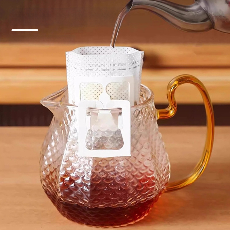 Egyszer használatos kávéfőző filterpapírok pour-over készlet hálós tölcsérrel