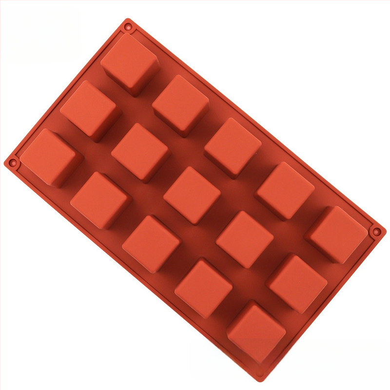 15 rekeszes 3D kocka forma szilikonból DIY mousse tortákhoz és csokoládéhoz