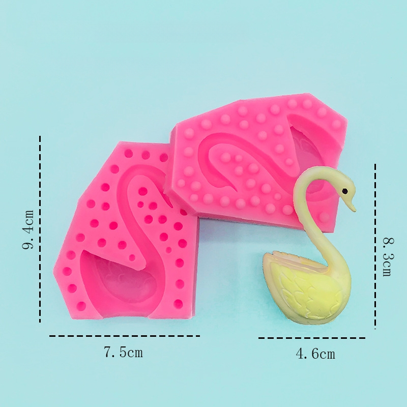 3D-s szilikon forma hattyú alakban fondant tortákhoz – DIY dekoráció