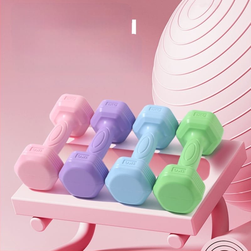 Ženski set girili za kućnu fitness opremu, toniranje trbuha, šipka i kettlebell, 2 kg para, za djecu i adolescente