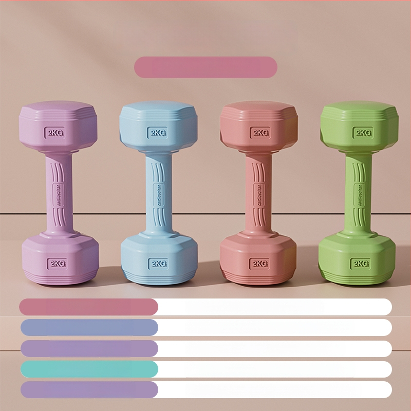 Ženski set girili za kućnu fitness opremu, toniranje trbuha, šipka i kettlebell, 2 kg para, za djecu i adolescente
