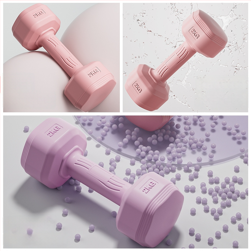 Ženski set girili za kućnu fitness opremu, toniranje trbuha, šipka i kettlebell, 2 kg para, za djecu i adolescente