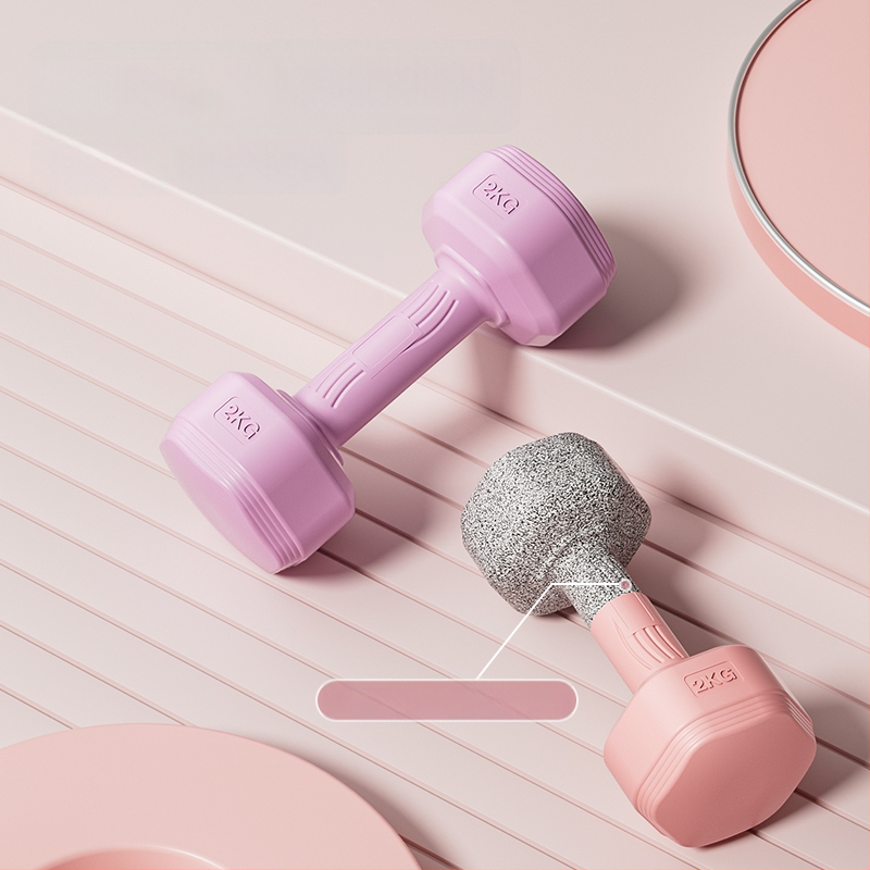 Ženski set girili za kućnu fitness opremu, toniranje trbuha, šipka i kettlebell, 2 kg para, za djecu i adolescente