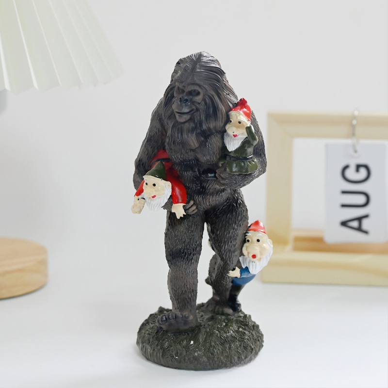 Ručna izrada smolne figurice: gnom, orangutan i medvjed, za unutarnju i vanjsku dekoraciju
