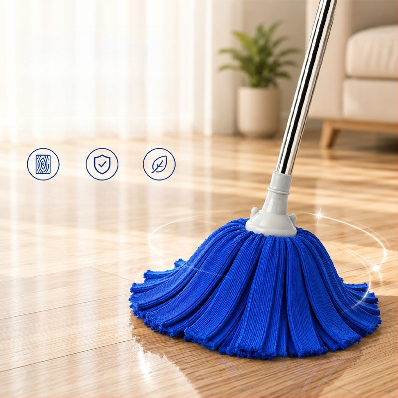 Otthoni mikroszálas mop száraz és nedves használatra, nedvszívó padlótisztító mop, hagyományos stílus