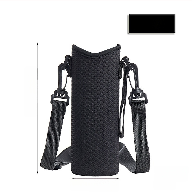 Hőszigetelt pohár tok crossbody-híjjal, vízpalackhoz, nagy kapacitás, univerzális testreszabás