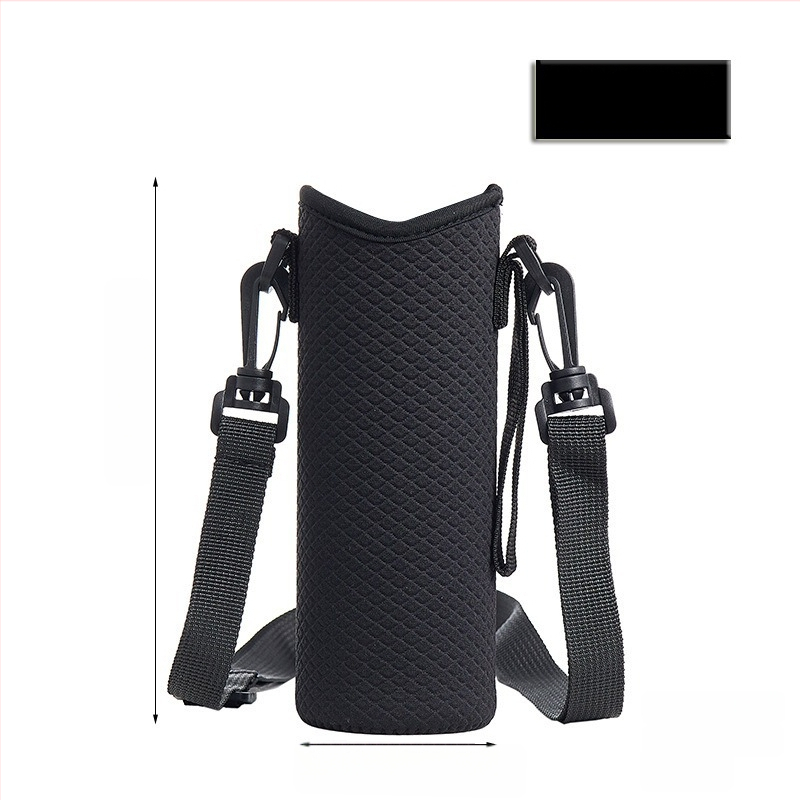 Hőszigetelt pohár tok crossbody-híjjal, vízpalackhoz, nagy kapacitás, univerzális testreszabás