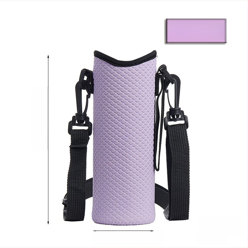 Hőszigetelt pohár tok crossbody-híjjal, vízpalackhoz, nagy kapacitás, univerzális testreszabás