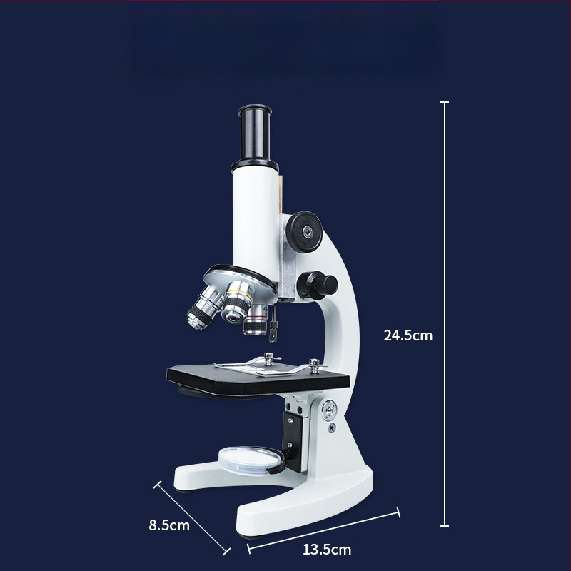 HD optikás biológiai mikroszkóp, nagyítások 1000x, 640x és 1600x, tudományos kísérletekhez és oktatáshoz