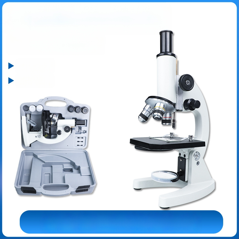 HD optikás biológiai mikroszkóp, nagyítások 1000x, 640x és 1600x, tudományos kísérletekhez és oktatáshoz