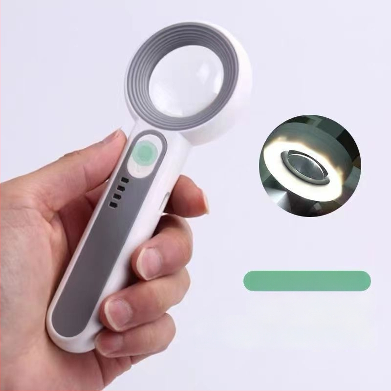 USB újratölthető nagyító a javítás és értékeléshez, kézi LED világítással, elektronikus alaplapokhoz, ékszerekhez és arany pecsétekhez