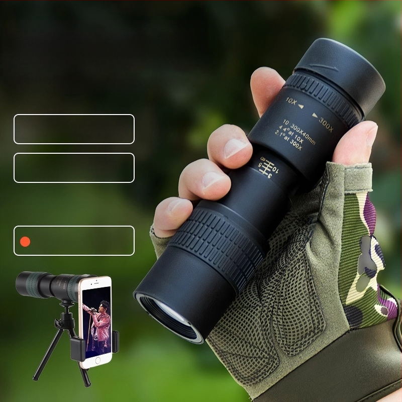 10–300×40 zoomos monokuláris teleszkóp, HD minőségű, professzionális, hordozható telefonos fotózáshoz