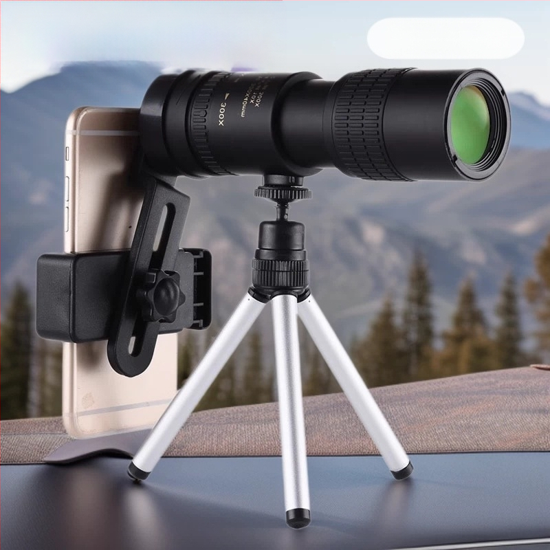 10–300×40 zoomos monokuláris teleszkóp, HD minőségű, professzionális, hordozható telefonos fotózáshoz