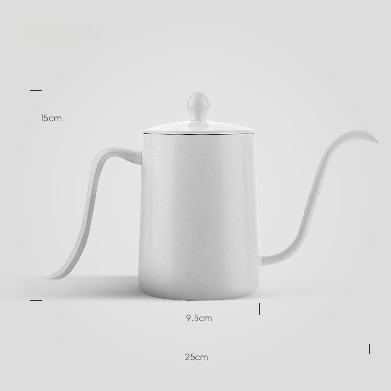 304 rozsdamentes acélból készült kávéöntő kanna, nyakú, vékony kifolyó, 1,5 L kapacitás