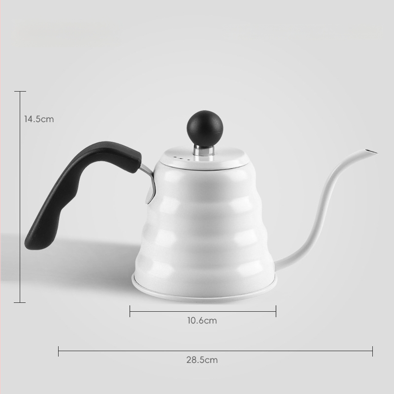 304 rozsdamentes acélból készült kávéöntő kanna, nyakú, vékony kifolyó, 1,5 L kapacitás