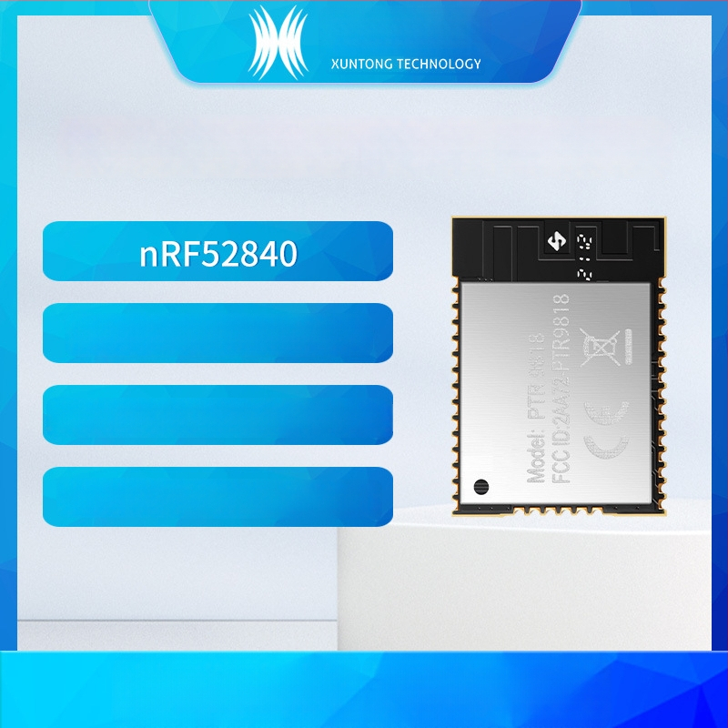 nRF52840 Bluetooth модул PTR9818 – UART прозрачно предаване за IoT, майстор-слейв режим