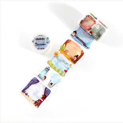 Washi szalag Fat Planet 2.0 Season 2 – 12 kreatív, aranyos DIY napló dekorációs matricák