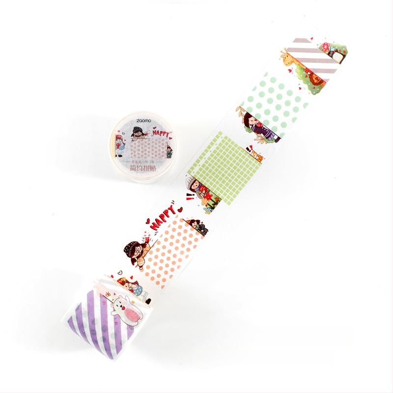 Washi szalag Fat Planet 2.0 Season 2 – 12 kreatív, aranyos DIY napló dekorációs matricák
