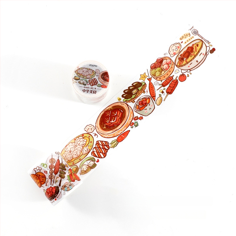 Washi szalag Fat Planet 2.0 Season 2 – 12 kreatív, aranyos DIY napló dekorációs matricák