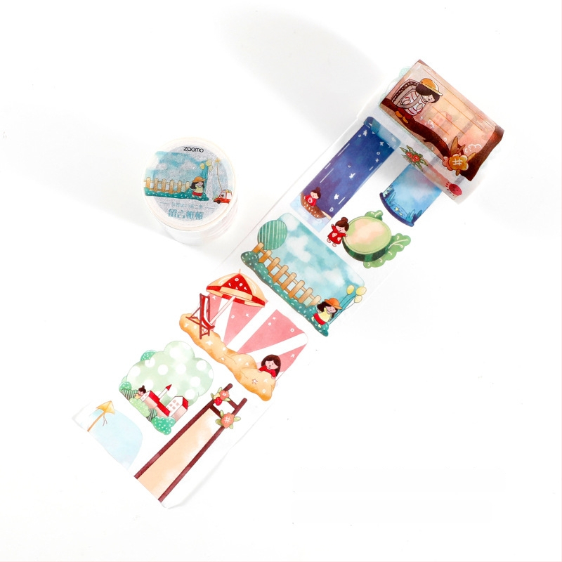 Washi szalag Fat Planet 2.0 Season 2 – 12 kreatív, aranyos DIY napló dekorációs matricák