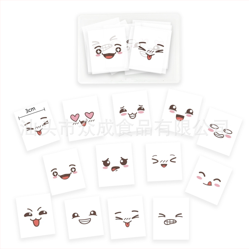 Gluténtartalmú rizs waférpapír sütéshez, matricák emoji a süteményekhez