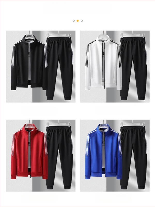 Compleu sport cu trei dungi pentru cupluri, uniformă unisex pentru școală și muncă, imprimare logo disponibilă, pentru mai multe situații