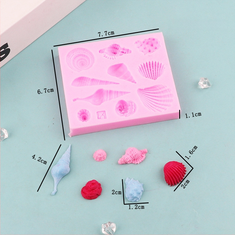 Óceán-sorozat szilikon tortaforma kagyló alakú, fondant és sütéshez