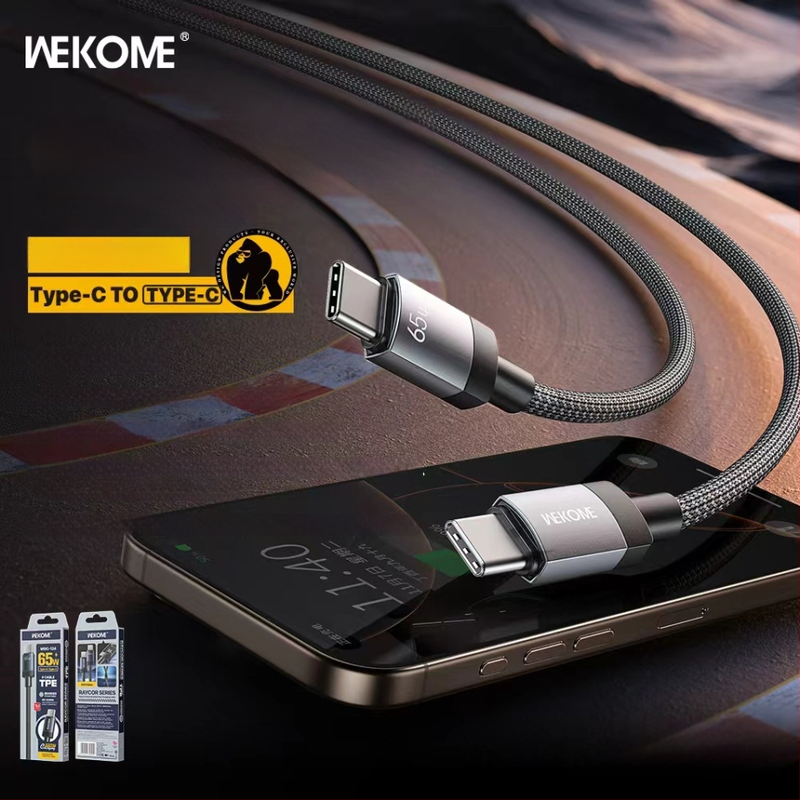Wekome 65W brzo punjenje, pleteni USB-C kabel s zaštitom pametnog čipa za Apple i Huawei uređaje