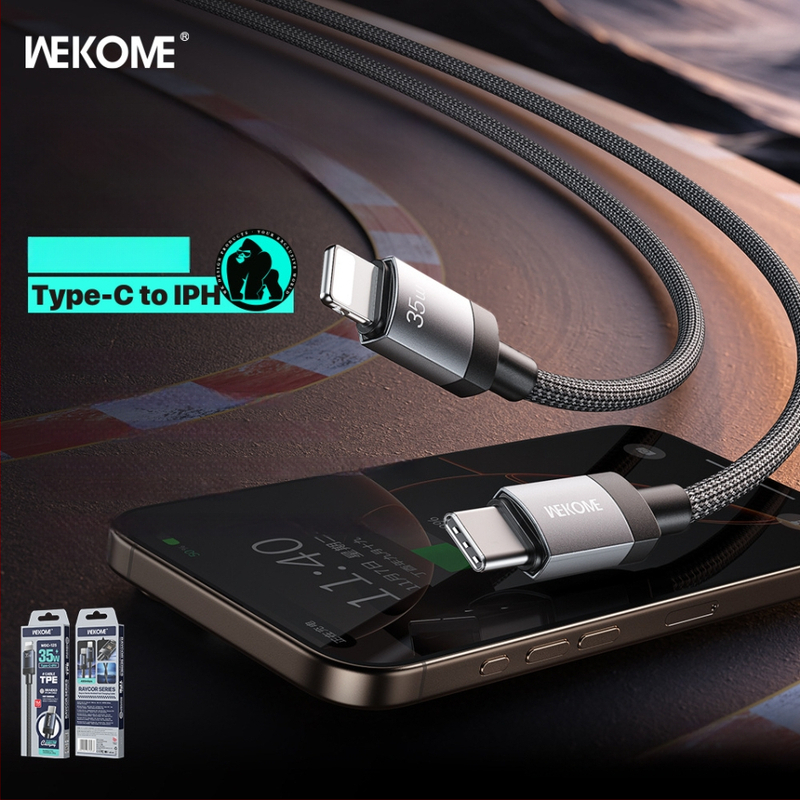 Wekome 65W brzo punjenje, pleteni USB-C kabel s zaštitom pametnog čipa za Apple i Huawei uređaje