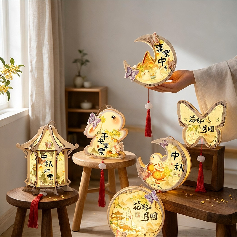 Σετ DIY φανοστάτης καλλιγραφίας για Φεστιβάλ Σελήνης, χειροποίητο, παιδικό, αρχαίο στυλ, για το έτος του Αλόγου, μοντέλο 2026