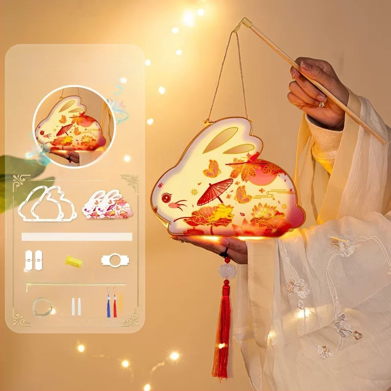 Σετ DIY φανοστάτης καλλιγραφίας για Φεστιβάλ Σελήνης, χειροποίητο, παιδικό, αρχαίο στυλ, για το έτος του Αλόγου, μοντέλο 2026