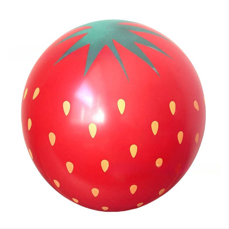 Balon din latex de 12 inch cu model de căpșună pentru copii - temă fructe, jucărie