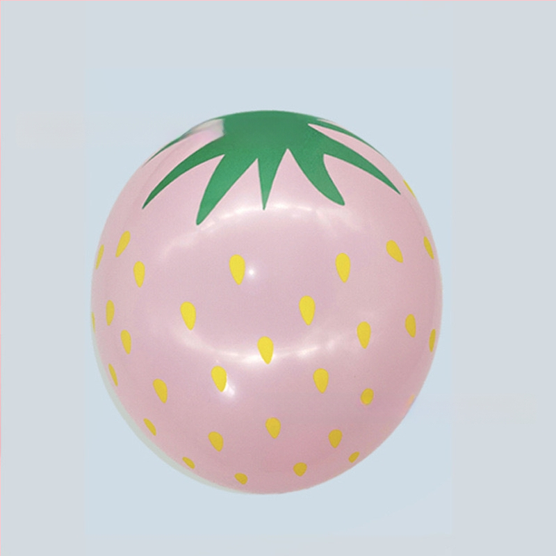 Balon din latex de 12 inch cu model de căpșună pentru copii - temă fructe, jucărie