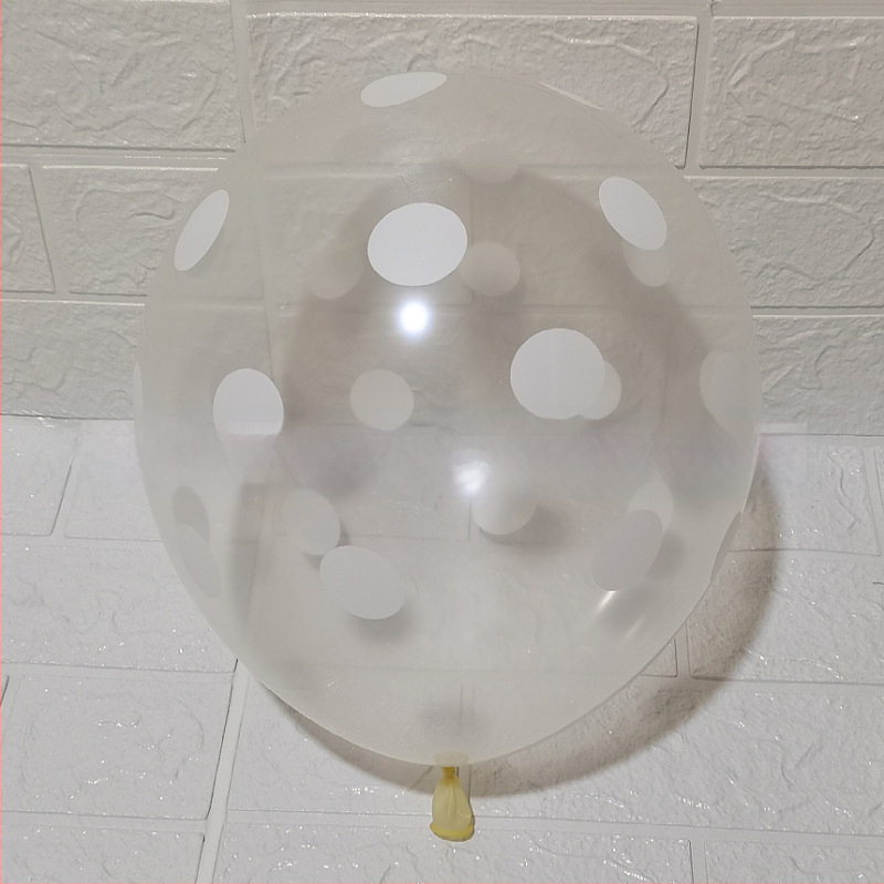 Balon roz cu buline, 12 inch, transparent din latex, decor pentru ziua de naștere