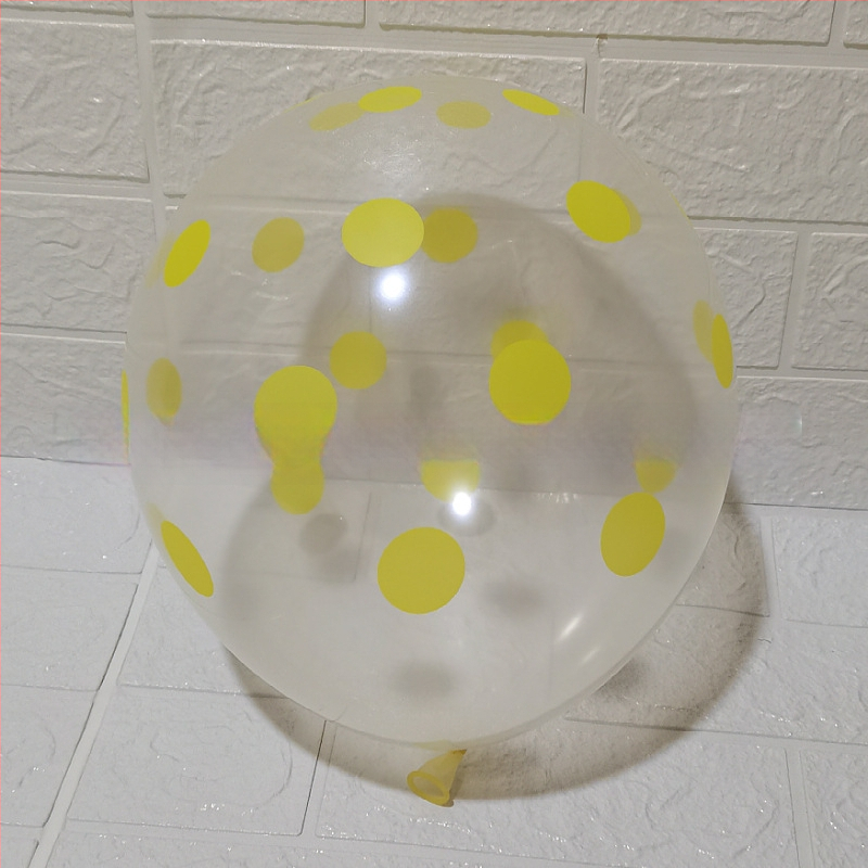Balon roz cu buline, 12 inch, transparent din latex, decor pentru ziua de naștere