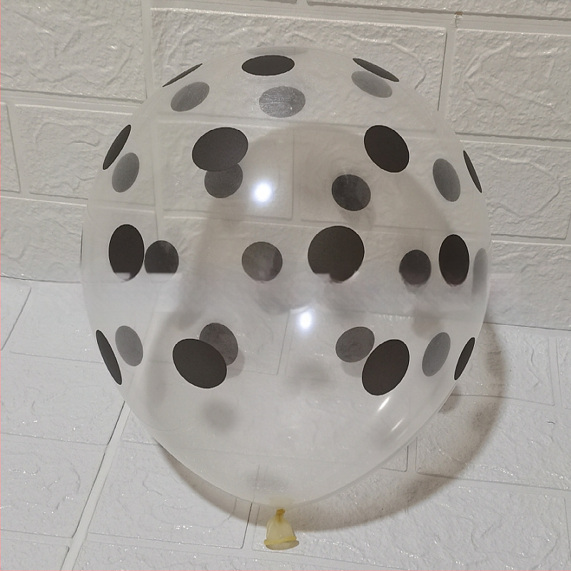 Balon roz cu buline, 12 inch, transparent din latex, decor pentru ziua de naștere