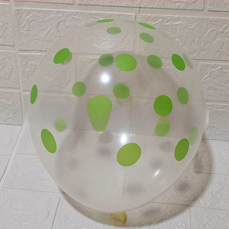 Balon roz cu buline, 12 inch, transparent din latex, decor pentru ziua de naștere