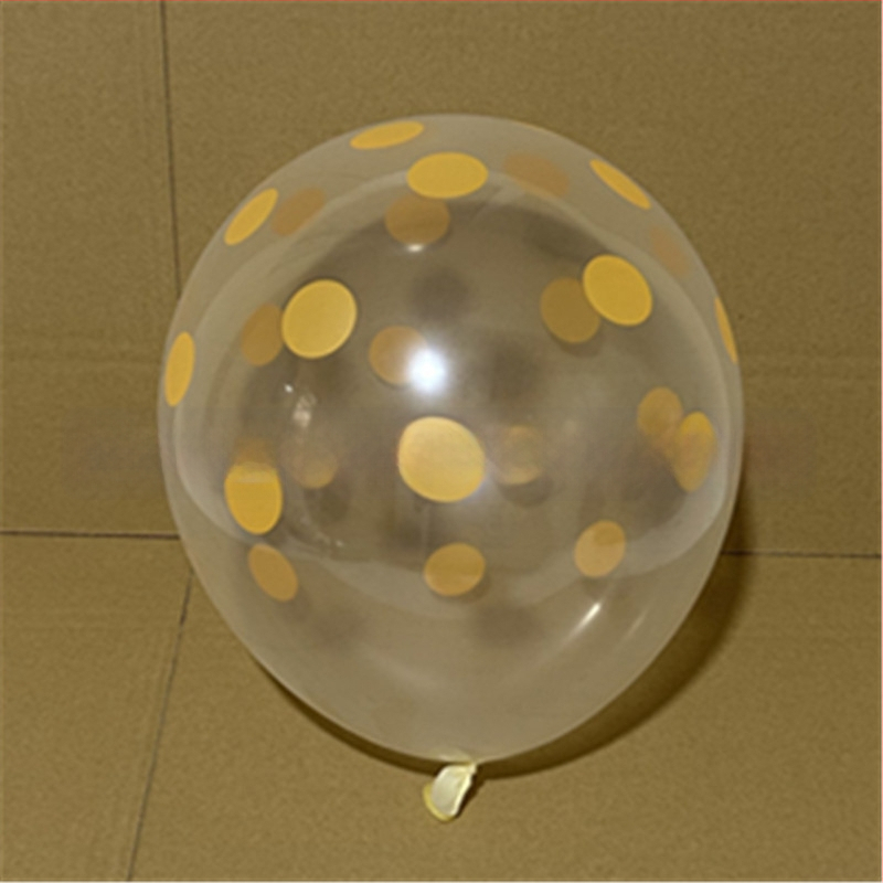 Balon roz cu buline, 12 inch, transparent din latex, decor pentru ziua de naștere