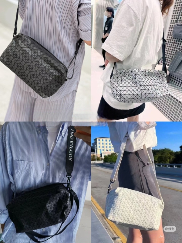 Geantă pentru cameră din silicon, cu model romb geometric – unisex, curea de umăr, formă mică pătrată.