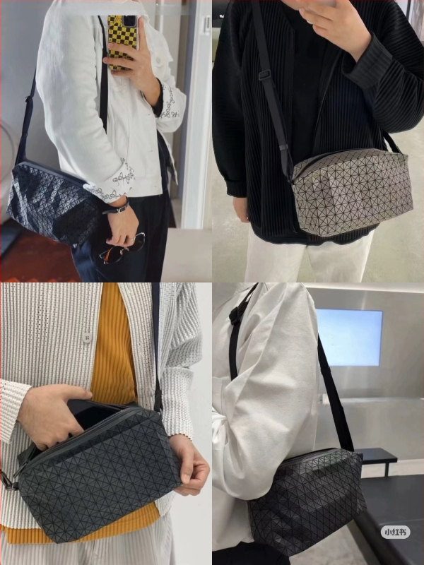 Geantă pentru cameră din silicon, cu model romb geometric – unisex, curea de umăr, formă mică pătrată.