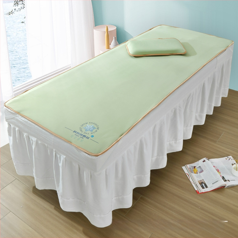 Πυκνό ψυχρό Μάτ για κρεβάτι ομορφιάς με ice silk, αναδιπλούμενο σετ μασάζ δύο τεμαχίων, πλένεται στο πλυντήριο.