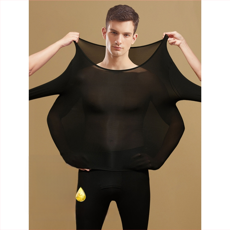 Set termic masculin cu bază din acid hialuronic, top și pantaloni, pentru toamnă/iarnă